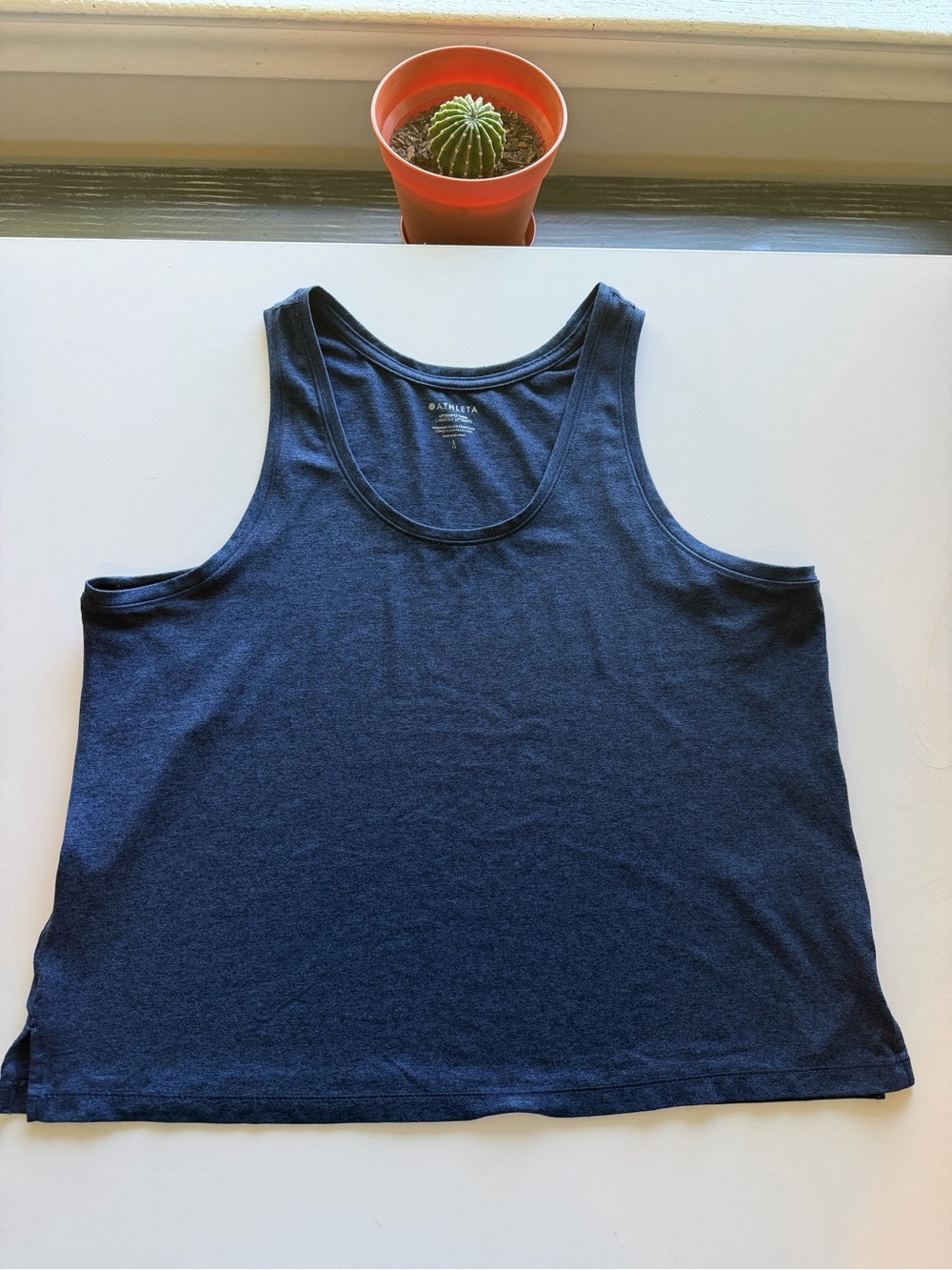 Athleta Dark Blue Scoop Tank with Wide Straps